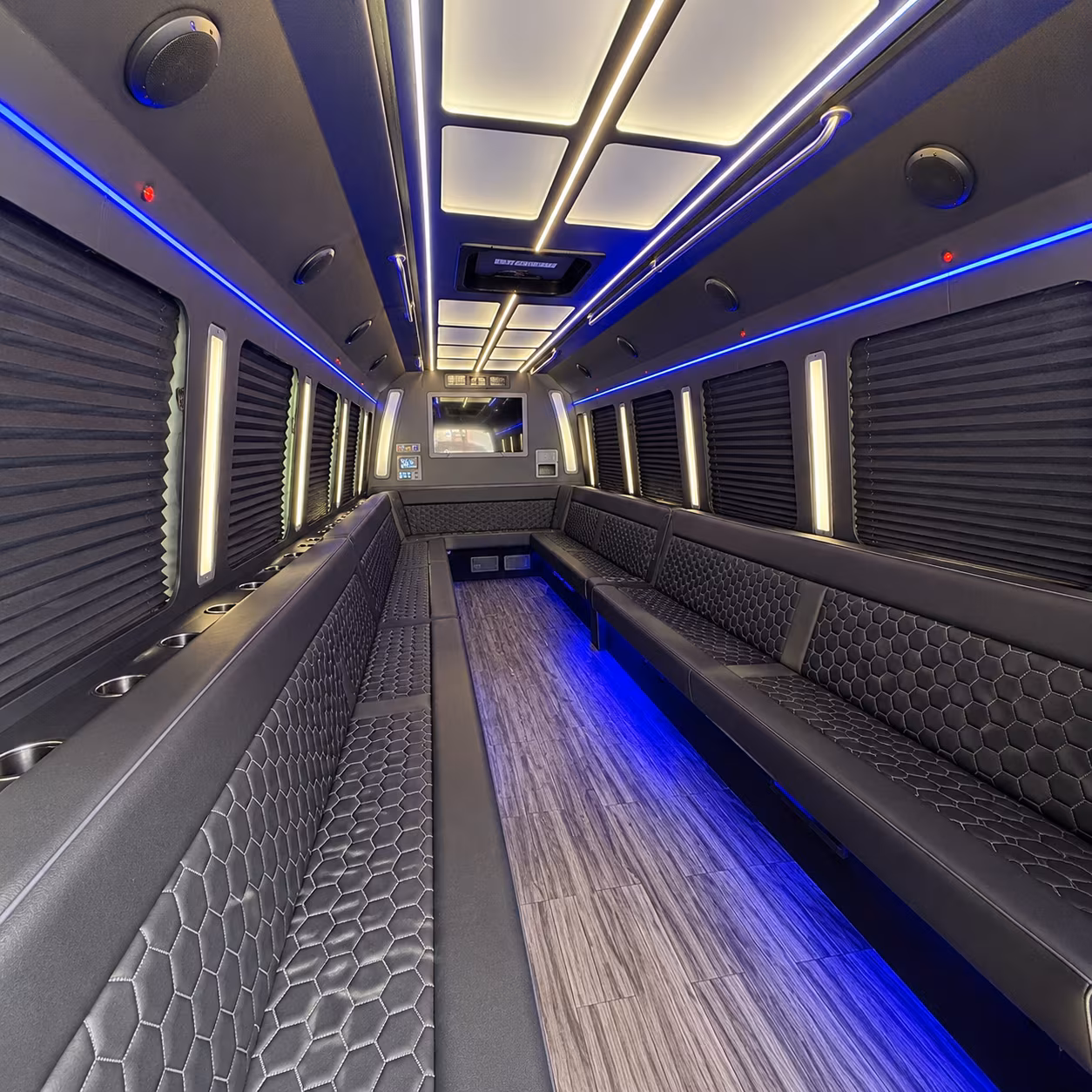 fayetteville 30 passenger party bus interior