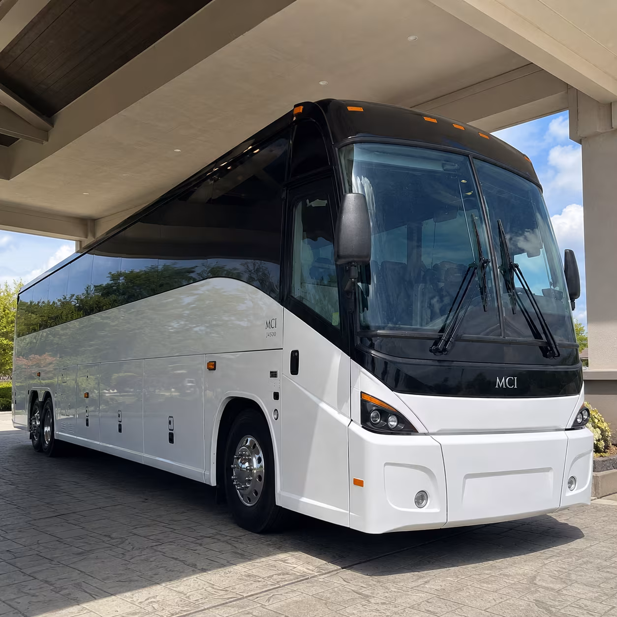 fayetteville charter bus rental exterior