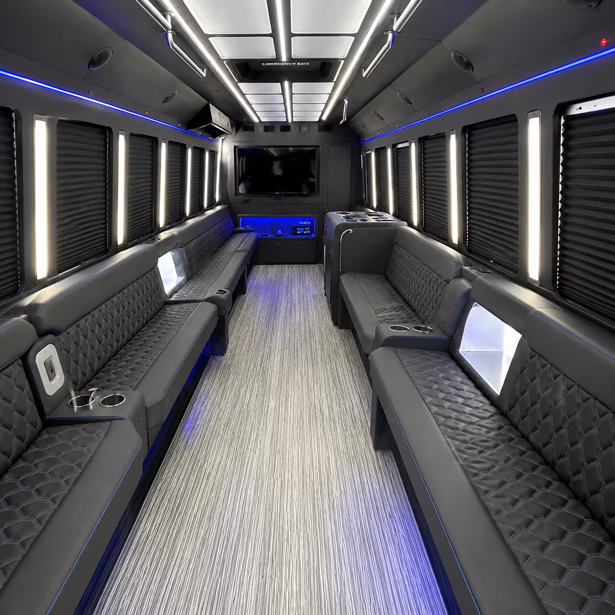 fayetteville party bus rental interior